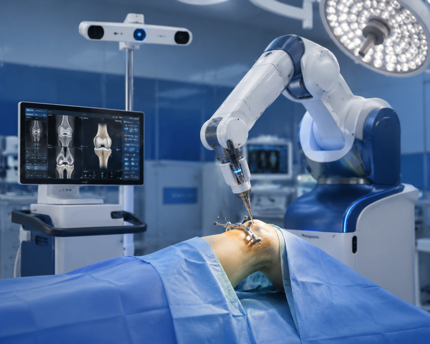 Robotic knee replacement surgery planning and implant placement by Dr. Pramod Bhor in Navi Mumbai